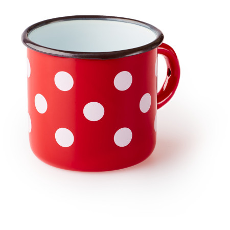Cană Zulu cana rosie cu buline albe