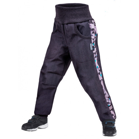 Pantaloni softshell copii Unuo žíhané