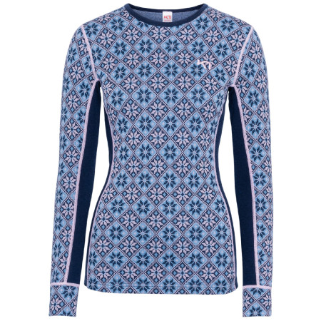 Tricou funcțional femei Kari Traa Rose LS 2.0 albastru închis Dark Navy Blue