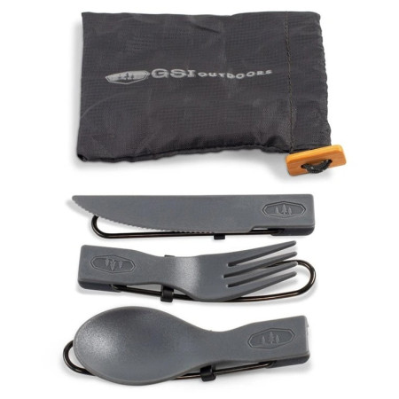 Set tacâmuri GSI Outdoors Tekk Trio Folding Cutlery Set