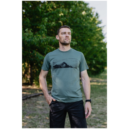 Tricou bărbați MOOA Merino Lyolite Highlander 150 Short
