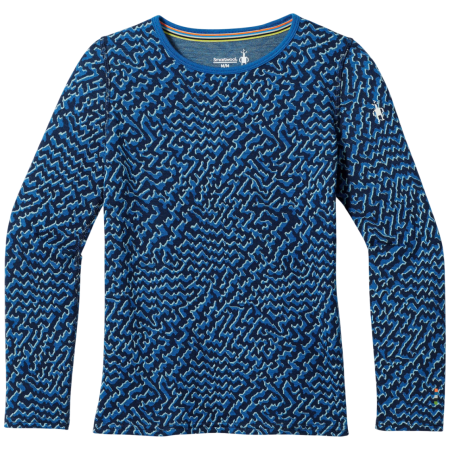Tricou funcțional copii Smartwool Kids' Classic Thermal Merino Base Layer Crew albastru NIVAL BLUE RETRO LINE