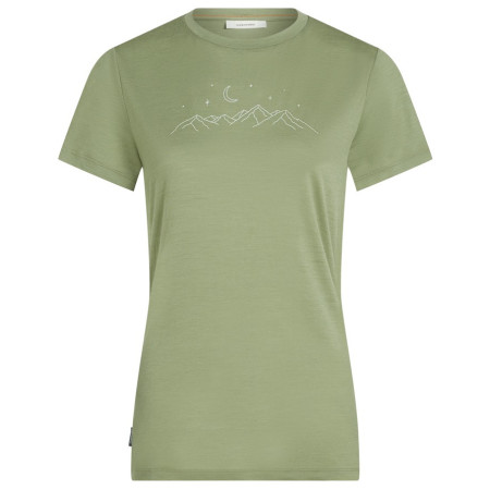 Tricou femei Icebreaker Women Merino 150 Tech Lite SS Tee Sparkling Stars verde Lichen