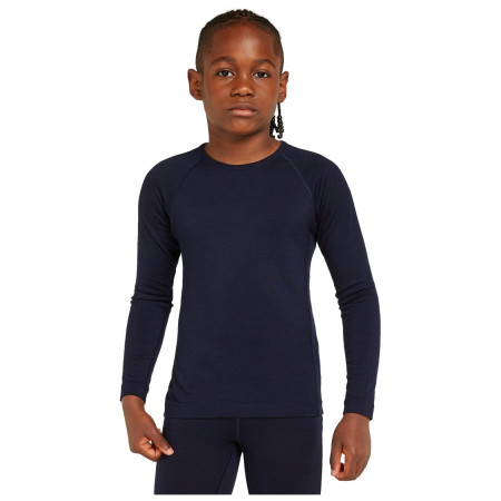 Tricou funcțional copii Icebreaker K 200 Oasis LS Crewe Midnight Navy