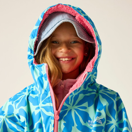 Geacă lungă impermeabilă Regatta Junior Waterproof Changing Robe SBluFlPiLem