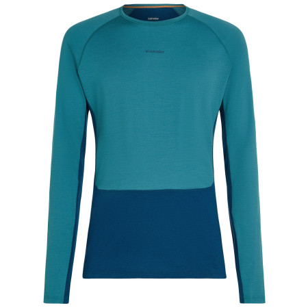 Tricou funcțional bărbați Icebreaker Men Merino 200 ZoneKnit LS Crewe albastru/albastru deschis Atlant/Topaz/Cb