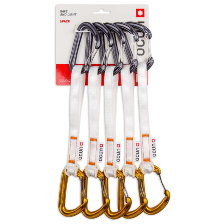 Set bulce echipate Ocún Hawk Qd Wire Bio-Dyn-Ring 15 Mm 20 Cm 5-Pack portocaliu/