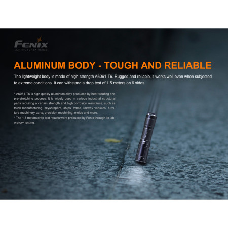 Lanternă Fenix E01 V2.0 blue