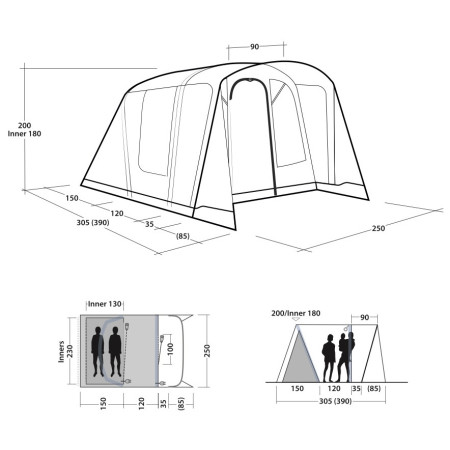 Cort gonflabil Outwell San Antonio 2 Air