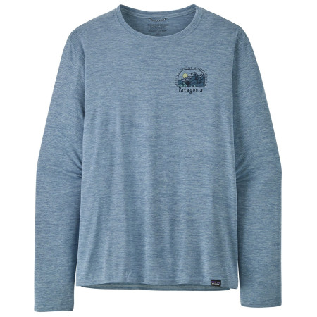 Tricou bărbați Patagonia Cap Cool Daily Graphic Lands LS albastru