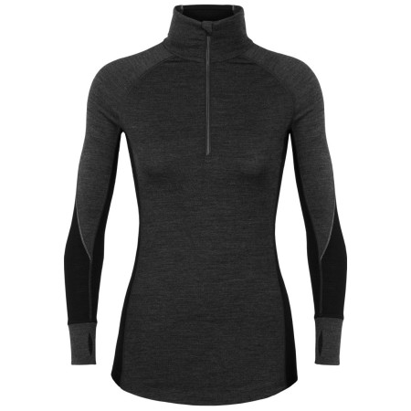 Tricou femei Icebreaker 260 Zone Ls Half Zip negru