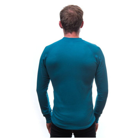 Tricou bărbați Sensor Double Face mân. lungă safir
