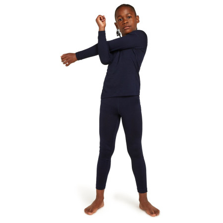 Tricou funcțional copii Icebreaker K 200 Oasis LS Crewe Midnight Navy