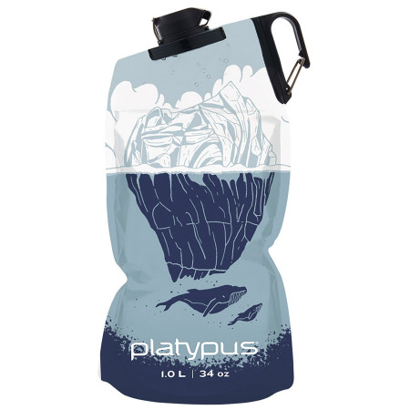 Sticlă pliantă Platypus DuoLock SoftBottle 1l albastru Whale