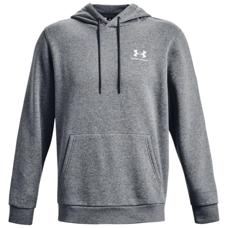 Hanorac bărbați Under Armour Essential Fleece Hoodie gri PitchGrayMediumHeather/White
