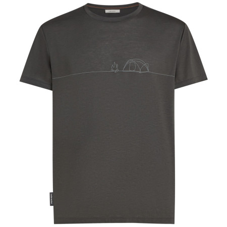 Tricou funcțional bărbați Icebreaker Merino Blend Core SS Tee Single Line Camp