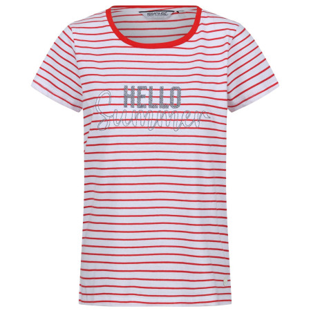 Tricou femei Regatta Odalis II alb/roșu