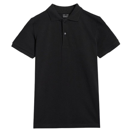 Tricou copii 4F Polo Shirt M614 negru DEEP BLACK