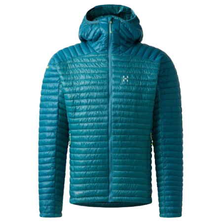 Geacă bărbați Haglöfs L.I.M Mimic Hood II albastru deschis Mountain Teal/Deep Teal