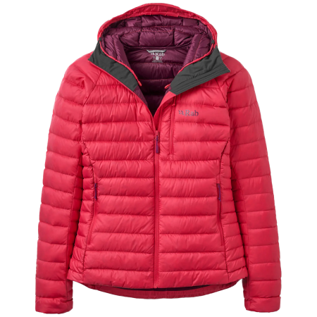 Geacă femei Rab Microlight Alpine Down Hoody roșu