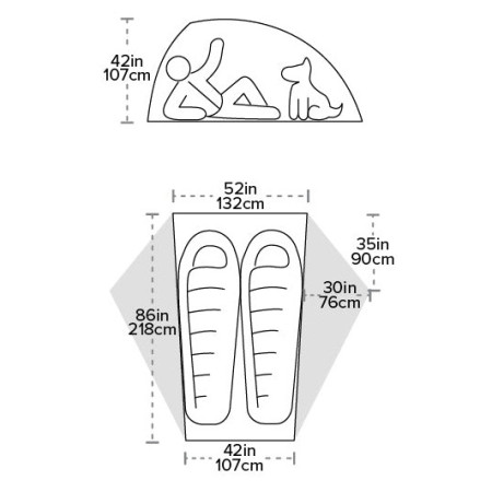Cort ultra ușor Big Agnes Crag Lake SL2