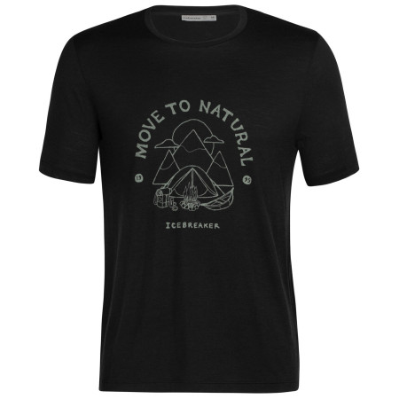 Tricou bărbați Icebreaker Men Tech Lite II SS Tee Canopy Camper negru