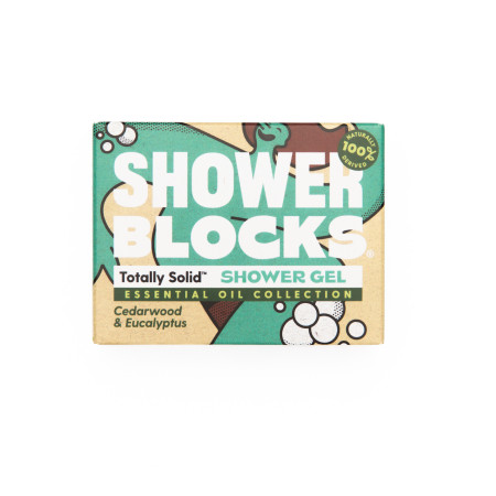 Gel de duș Totally Solid Solid Shower Gel EO Range - Cedarwood & Eucalyptus albastru
