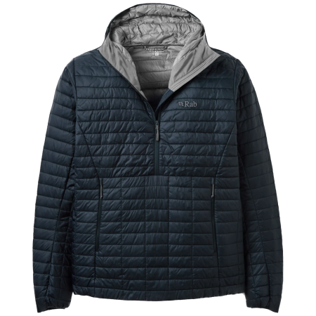 Geacă bărbați Rab Microlighter Pullover Down Hoody albastru