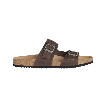 Papuci bărbați Geox U Sandal Ghita maro DK COFFEE