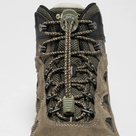 Șireturi încălțăminte Lock Laces Boot khaki Camo Boot