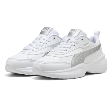 Încălțăminte femei Puma Cilia 2 Mode Metallic Glam alb/argintiu PUMA White-PUMA Silver-Feather Gray