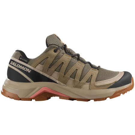 Încălțăminte de trekking femei Salomon X-Adventure Recon Gore Tex verde Falcon / Desert Tan / Hyma Pink