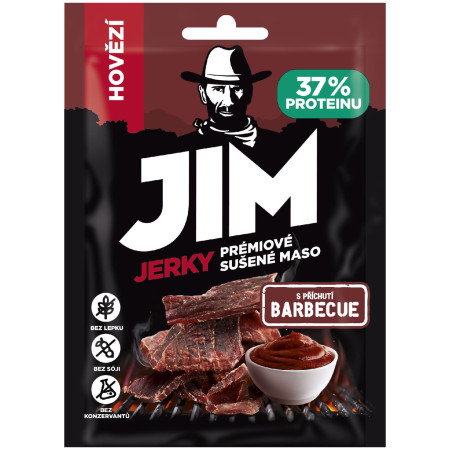 Carne uscată Jim Jerky Jerky de vită cu BBQ 23g