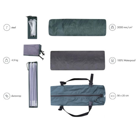 Cort de 4 persoane Zulu Dome 4 Plus Black