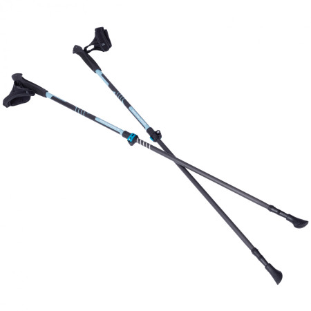 Bețe Nordic Walking Warg Nordic Carbon Fastlock negru/albastru