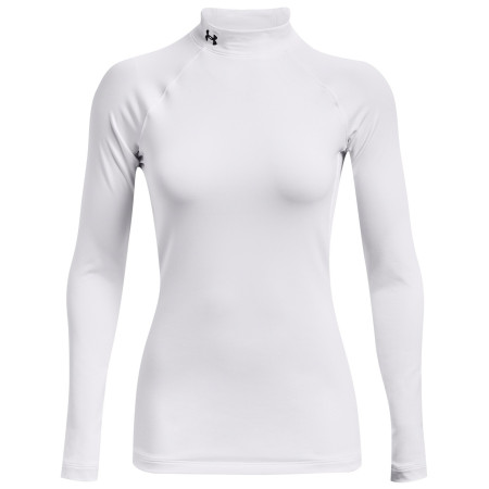 Tricou femei Under Armour Authentics Mockneck alb