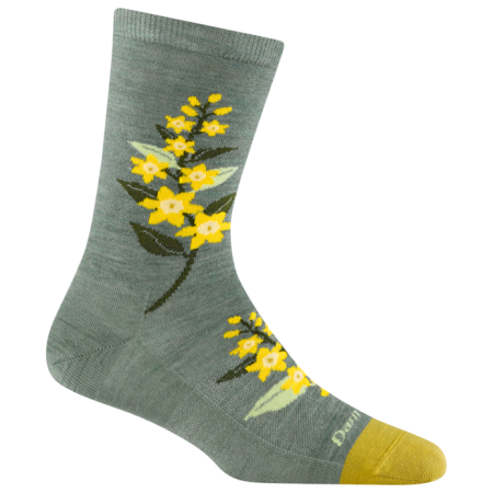 Șosete femei Darn Tough Blossom Crew Lightweight gri seafoam
