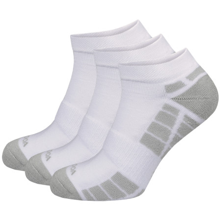 Șosete MOOA Silver Bamboo Low 3-pack alb/gri White/Grey