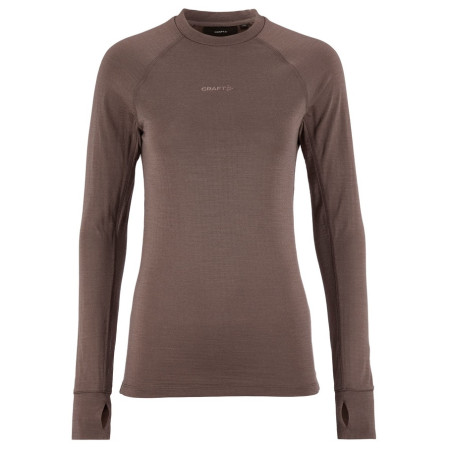 Tricou funcțional femei Craft Wool Comfort Rn LS W maro Brown