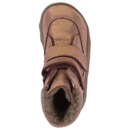 Încălțăminte de iarnă copii Frodo Barefoot Zeru Tex Winter Pink/Gold