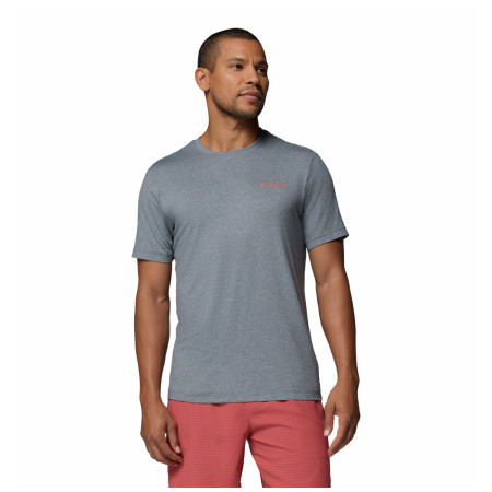 Tricou bărbați Columbia Parsons Point™ SS Back Graphic Tee gri City Grey Heather, Linear Peaks