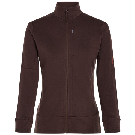 Hanorac funcțional de damă Icebreaker Women Merino 260 Quantum IV LS Zip maro Java