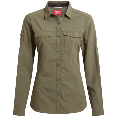 Cămașă femei Craghoppers NosiLife Adventure Long Sleeved Shirt III verde Wild Olive