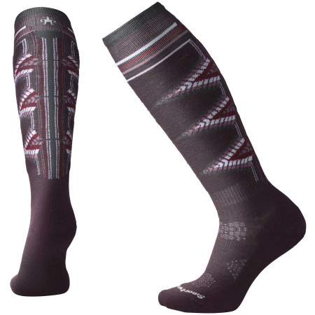 Șosete 3/4 femei Smartwool Phd Ski Light Pattern Women`s violet bordeaux