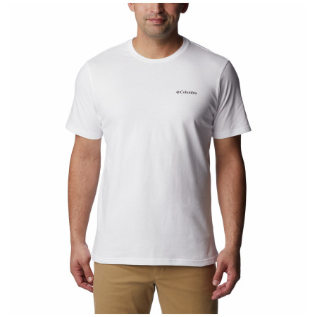 Tricou bărbați Columbia North Cascades Short Sleeve Tee alb White, CSC Box Logo