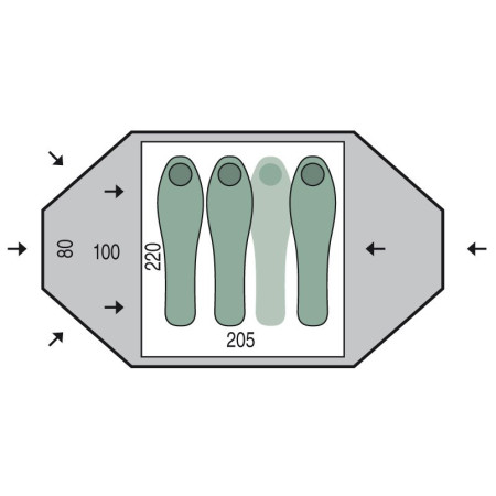 Cort de 3 persoane Pinguin Taifun 3