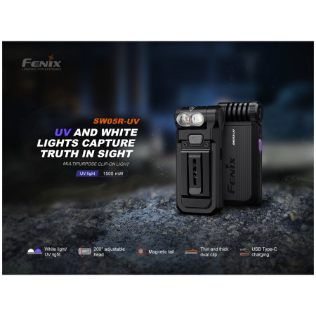 Lanternă de buzunar Fenix SW05R-UV