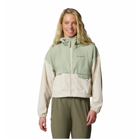 Geacă femei Columbia Spire Valley™ Cropped Windbreaker verde Safari, Dark Stone