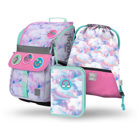 Set rucsac Baagl Zippy SET 3 Nebe albastru deschis