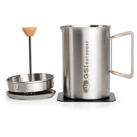 Presă pentru cafea GSI Outdoors Glacier Stovetop JavaPress argintiu silver